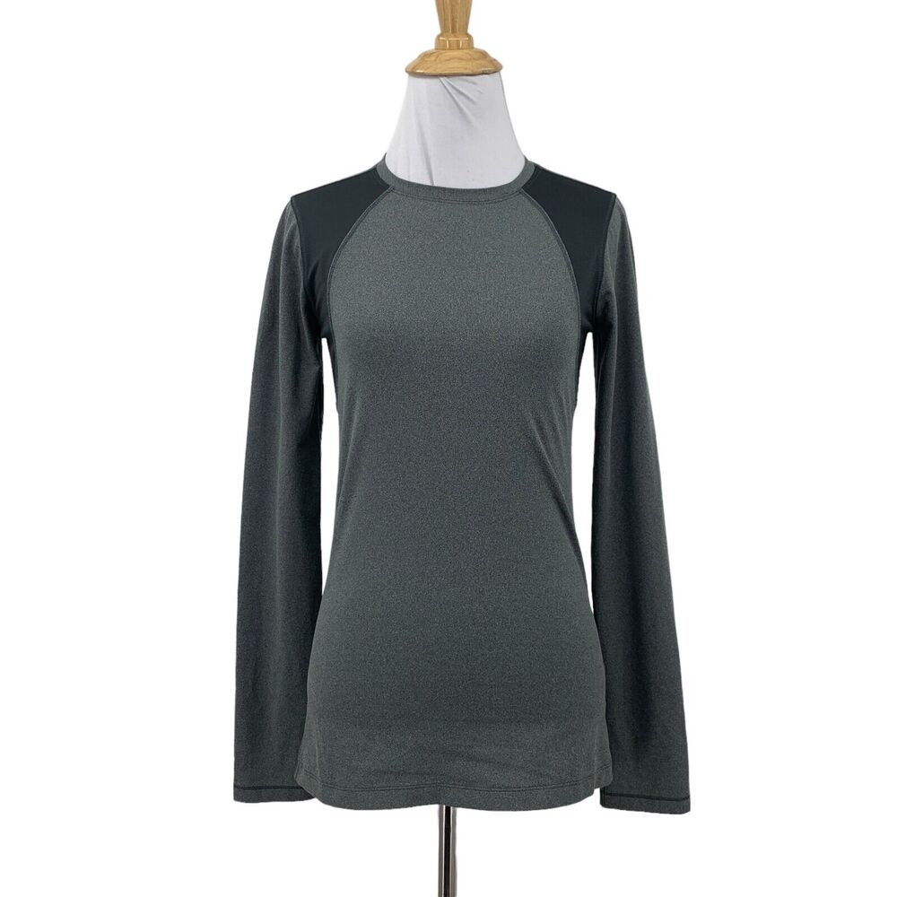 Columbia Omni Wick T Shirt Womens XS Extra Small Grey Long Sleeve Raglan Tee